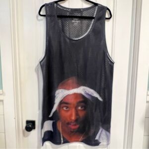 Forever‎ Soul (Max Design Art) Mesh Open Weave Tupac Shakur Tank Top. Size XL.